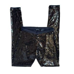 Moda international black sequin leggings